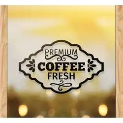 Window Glass Door Decoration Sticker Window Flower Coffee Gourmet Dessert Cake Shop Decoration Sign Background Wall Stickers