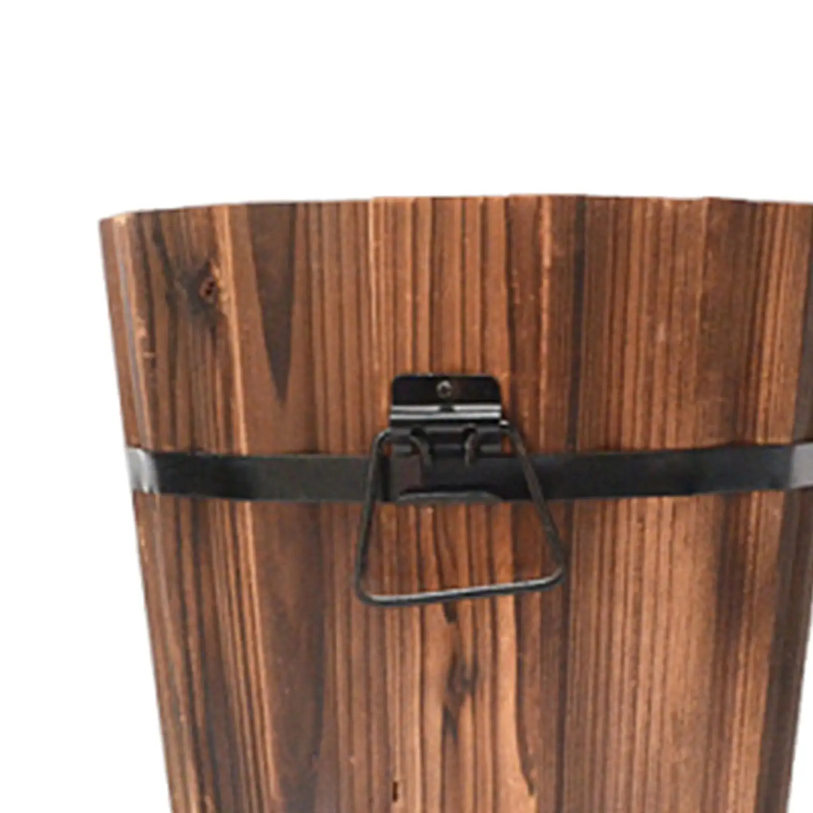 Wooden Bucket Barrel Planter Rustic for Indoor Outdoor Container Flower Pot
