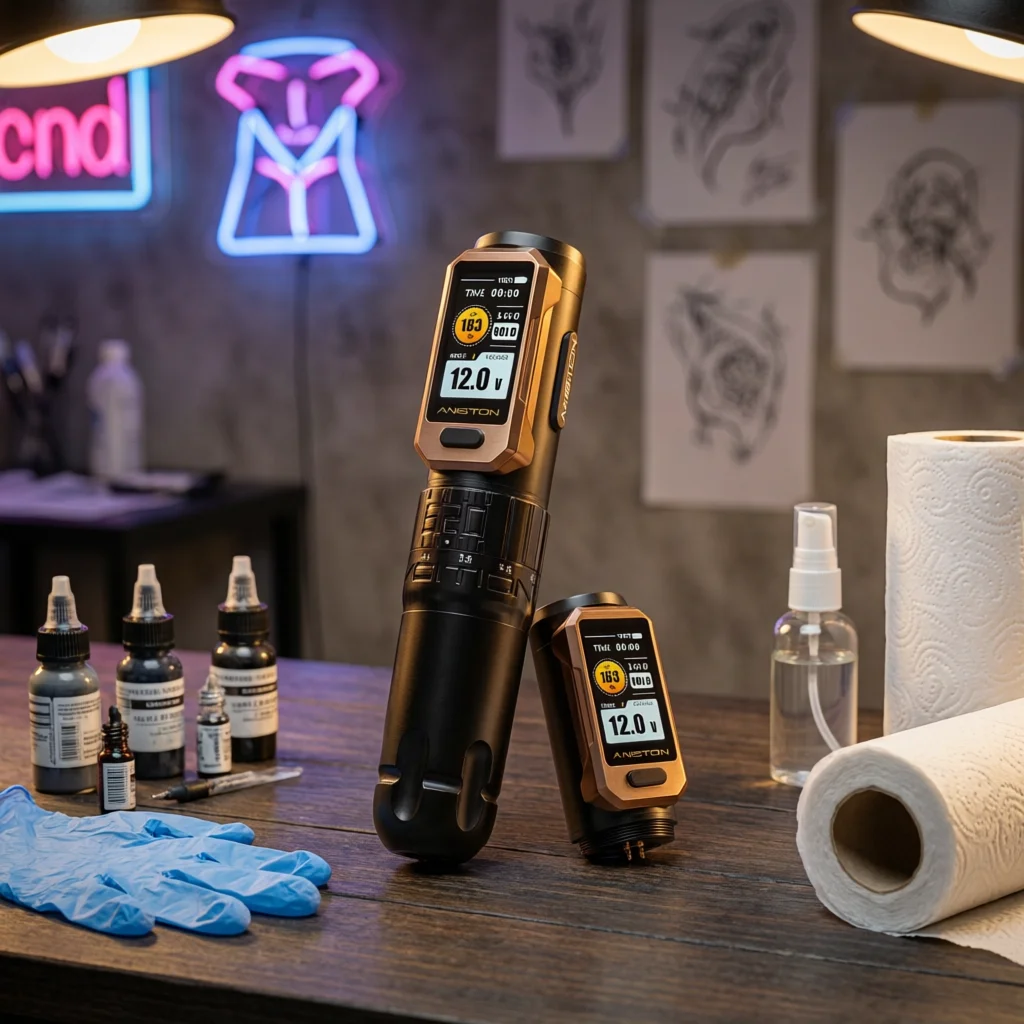 

Adjustable Wireless Tattoo Pen, Permanent Makeup Machine, 520mAh Battery, Professional Tattoo Kit for Beginners and Artists