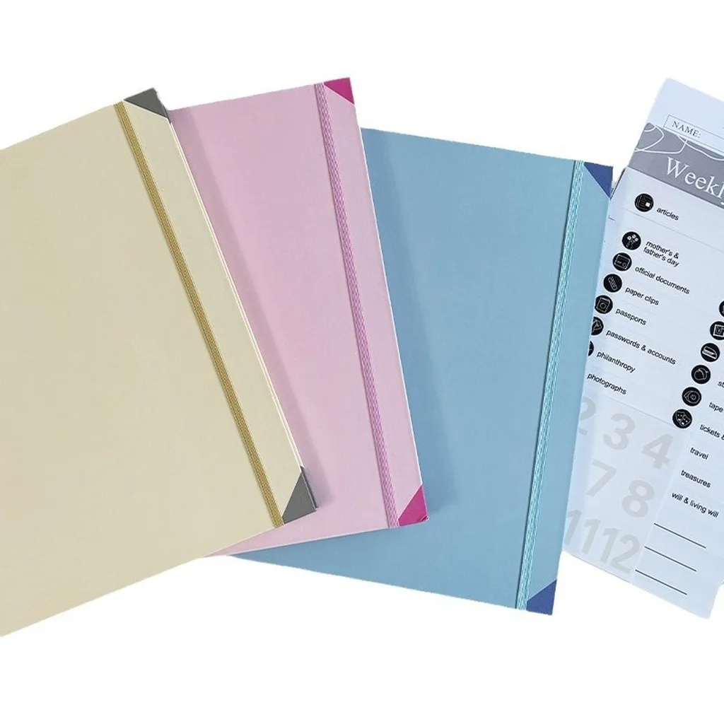 Carpeta de archivos de 12 bolsillos, soporte expandible colorido para documentos, organizador de documentos A4, carpeta de papel portátil sin ácido para documentos en el hogar