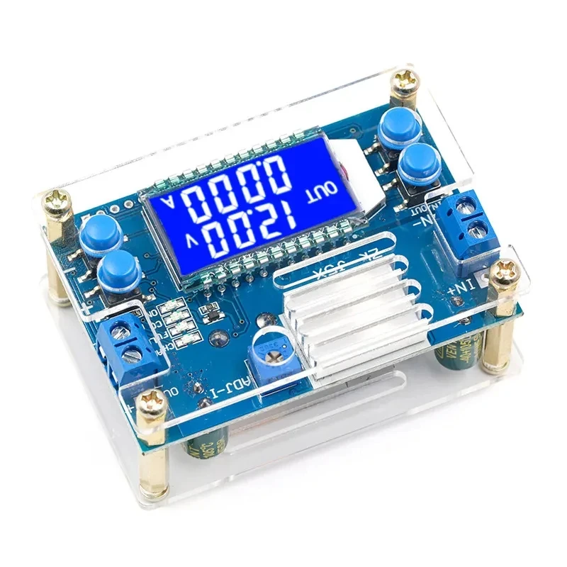 DC DC Step Down DC 6.5 -36V to 1.2-32V 5A CC/CV LCD Digital Display Adjustable Buck Power Supply Voltage Regulator with Case