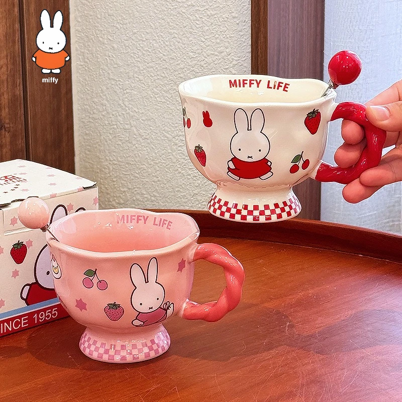 

Керамические кружки Miffy, чашки для молока для завтрака, высококачественные чашки для воды, бытовые кофейные чашки, детские подарки