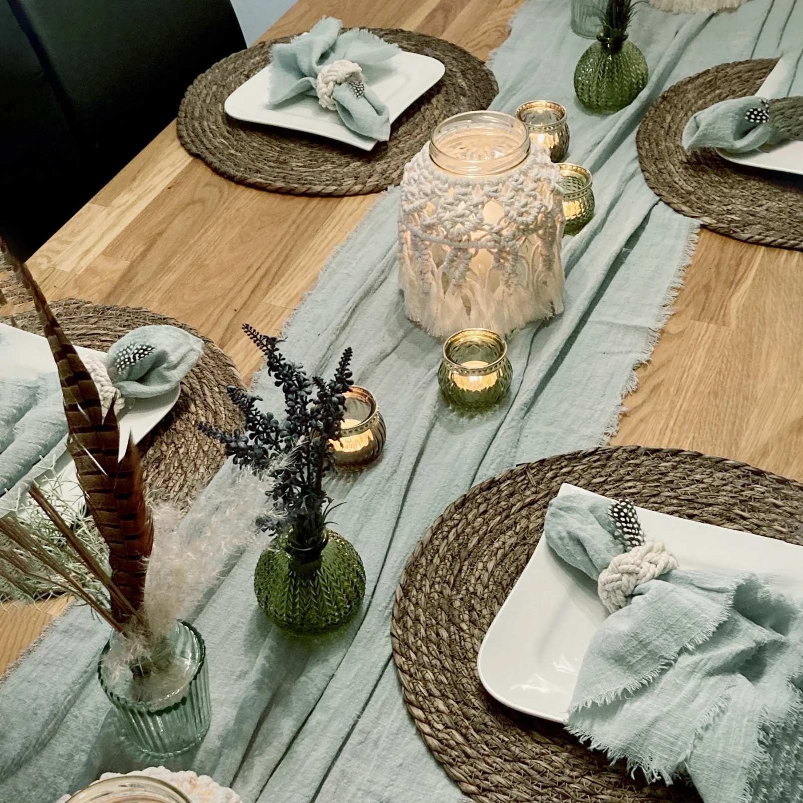 Tapis de Table en gaze de coton, tapis de salle à manger à Texture de bavure rétro, nappe de cuisine, décoration de mariage Vintage personnalisée