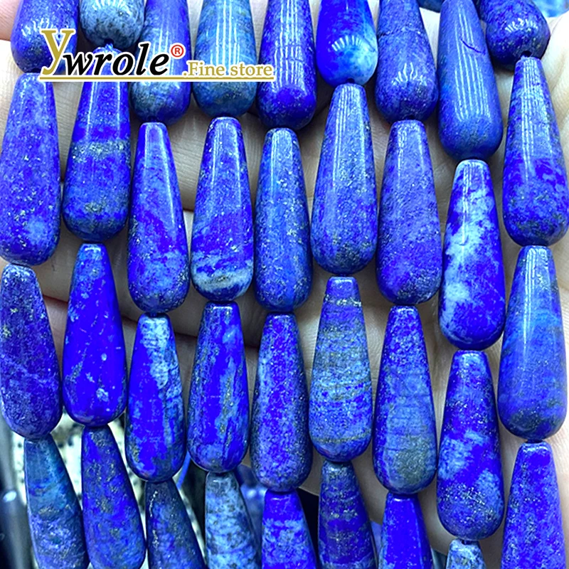 

Water Drop 10x28MM Natural Stone Lapis Lazuli Loose Spacer Beads for Jewelry Making Diy Earrings Bracelets Charms Accessories