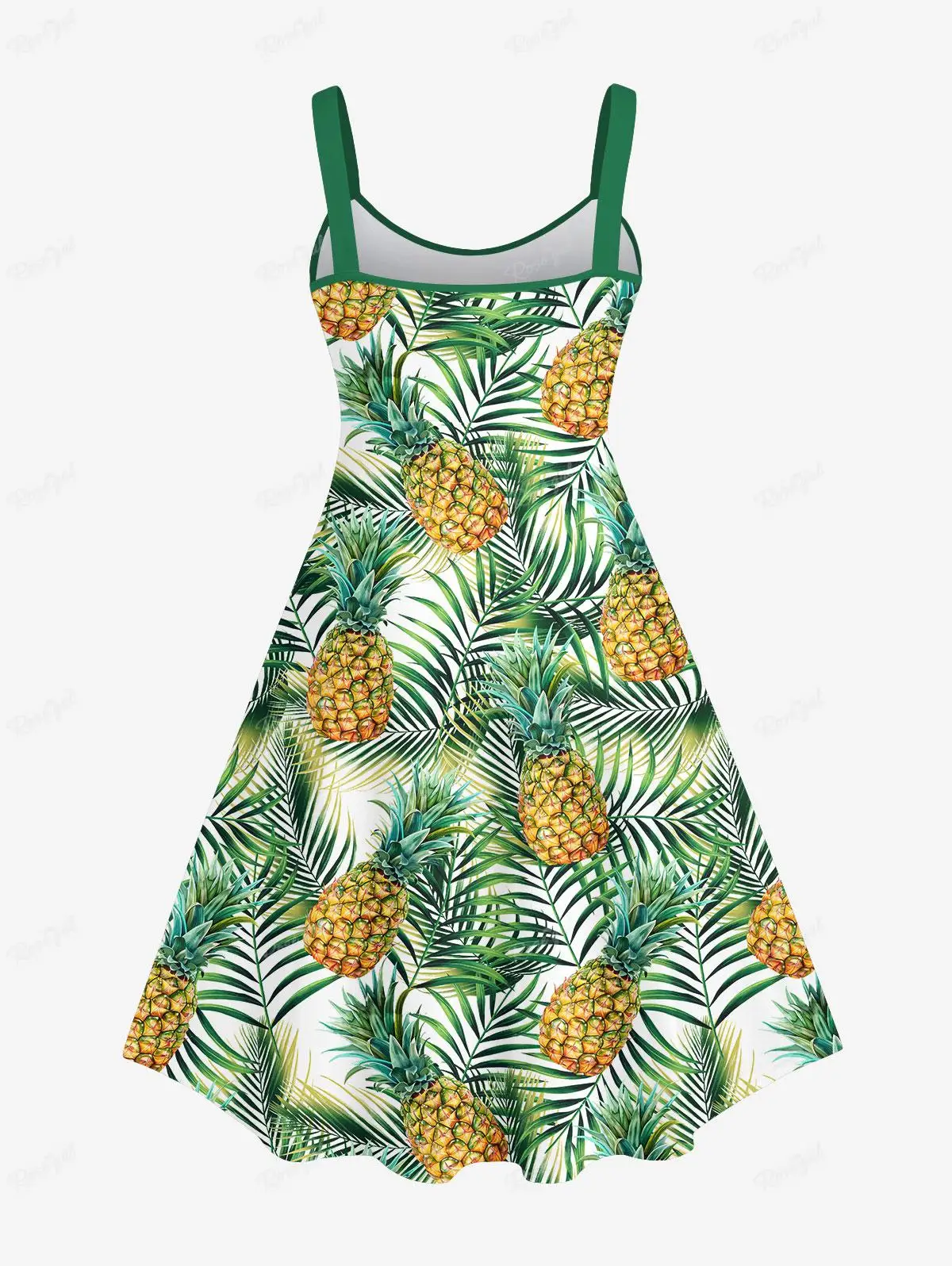 Plus Size Tank Dress vestidos vestido платье женское 2024 woman Pineapple vestidos para mujer Coconut Tree Leaf Printed Hawaii