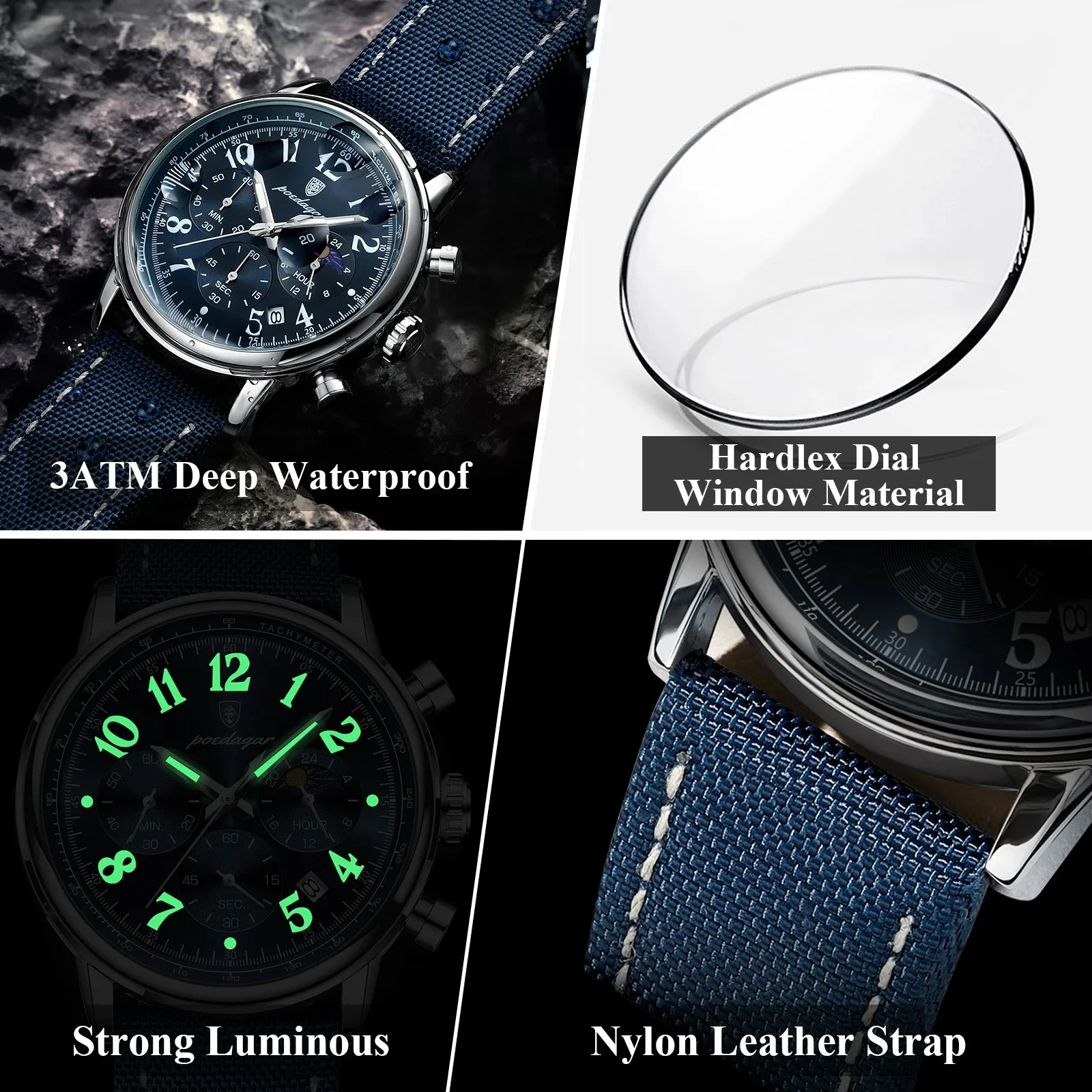 Relojes de pulsera de cuarzo a la moda, número Simple, nuevo reloj de lona para hombre, reloj de lujo para hombre, relojes automáticos para hombre, reloj Real Tudo Por 1