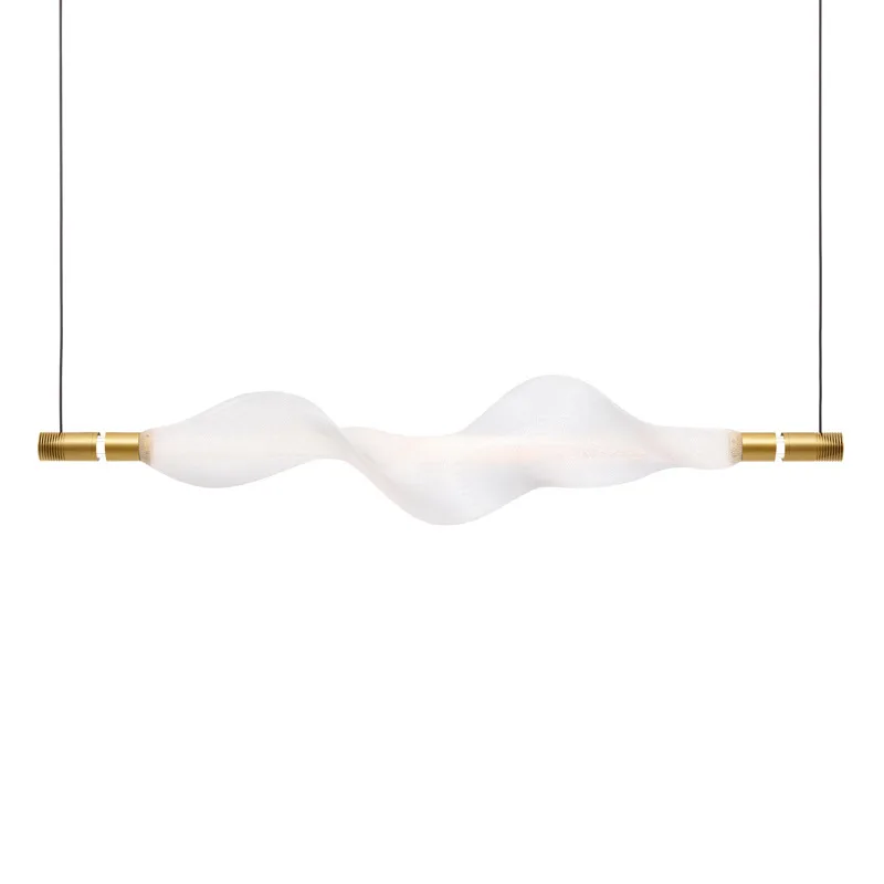 

Postmodern light luxury creative strip dining room lamp, Nordic desk living room bar desk designer art chandelier