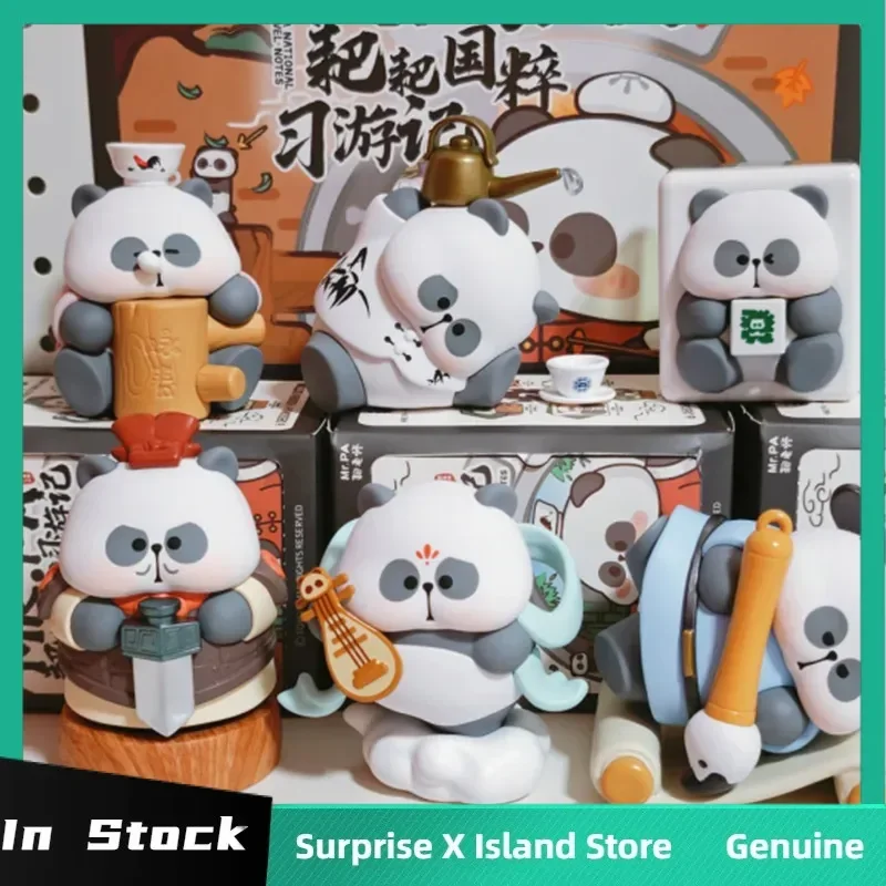 

Mr.Pa National Essence Travel Notes Series Blind Box Cute Panda Mystery Box Toys Guess Bag Cute Anime Figure Doll Desktop Toys