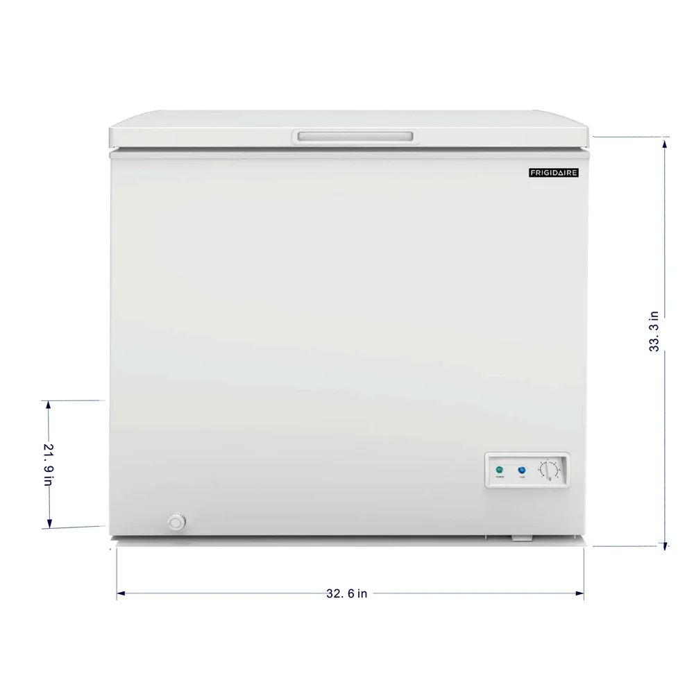 7.0 Cu Ft Chest Freezer 수동 제상 외부 온도 제어 전원 표시 등 상단 개방형 보관 솔루션