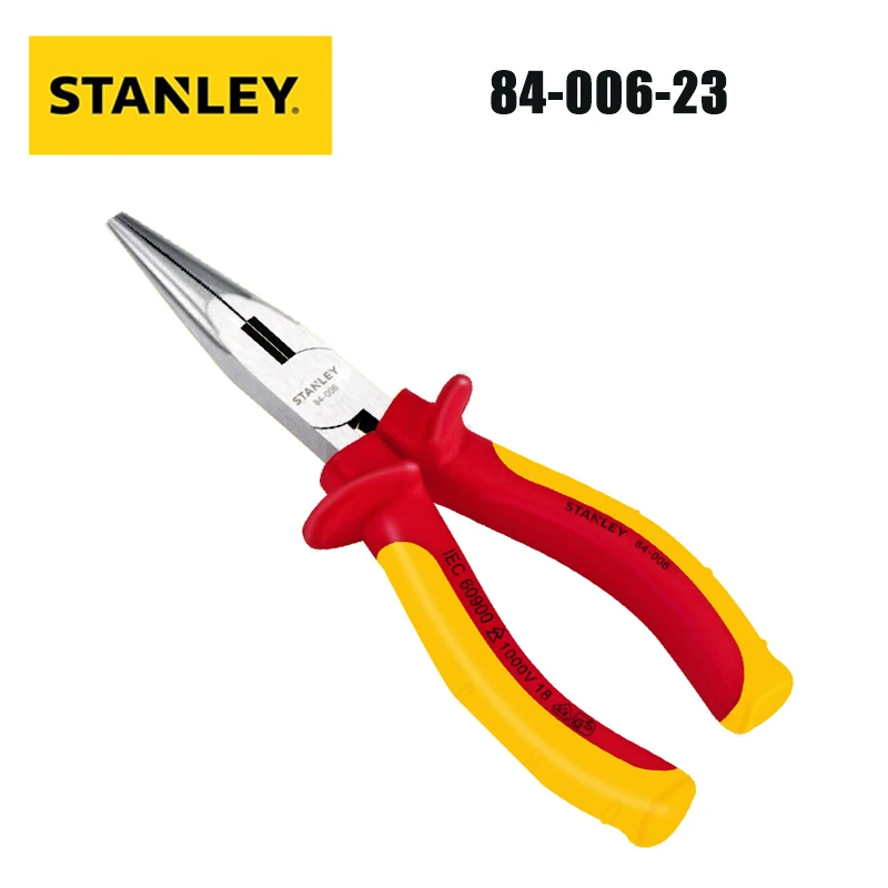 

Stanley 84-006-23 Insulated Needle-Nose Pliers Pressure Resistant Electrician Pliers Winding Pliers Holding Tool 6 inches.