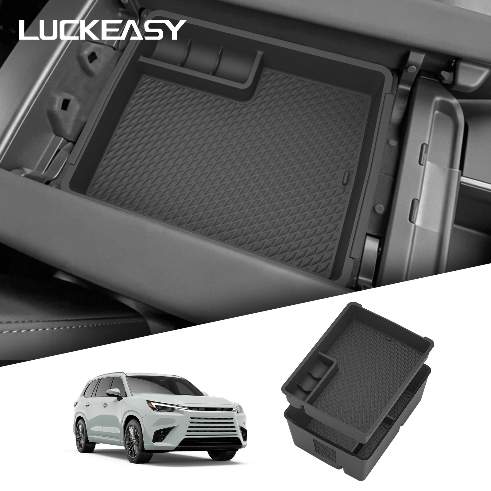 Für Lexus TX350/500H/500H+ 2024-2026 Auto-Aufbewahrungsbox Innenraum-Zubehör Mittelkonsole Armlehne Doppelschichtige Aufbewahrungskommode