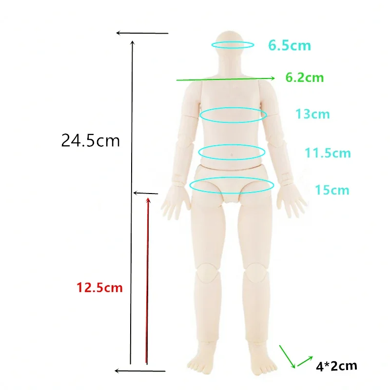 (Customized) 60/45/30cm Doll's Clothes Fit To 1/3 1/4 1/6 Bjd Doll Chiffon Slip Dress Up Girl Toys Doll Accessories, No Doll