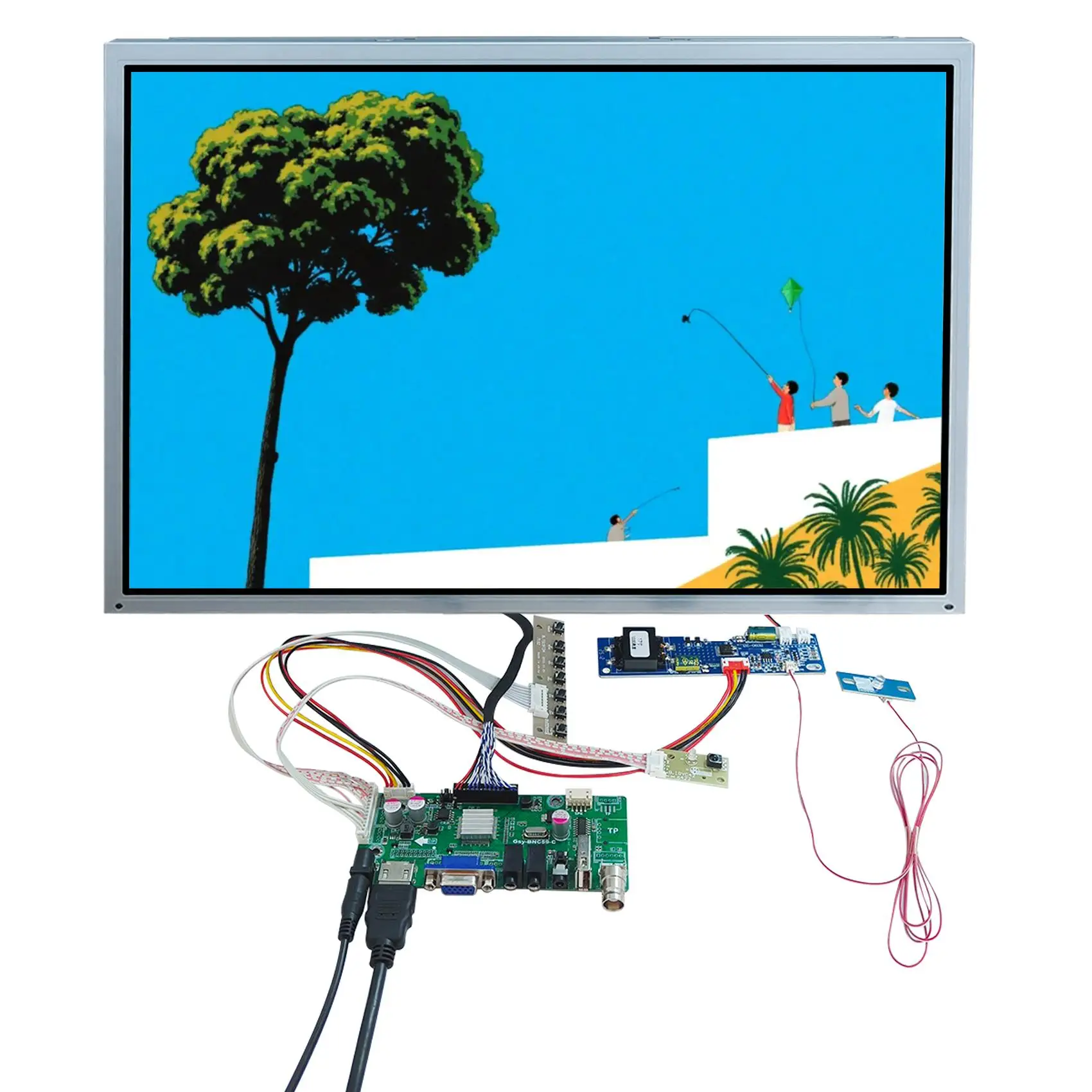 1000 Nits Lcd Panel Monitor Lcd Display 30Pin Lvds 17Inch 1280X1024 High Brightness Lcd Display With Driver Control Board