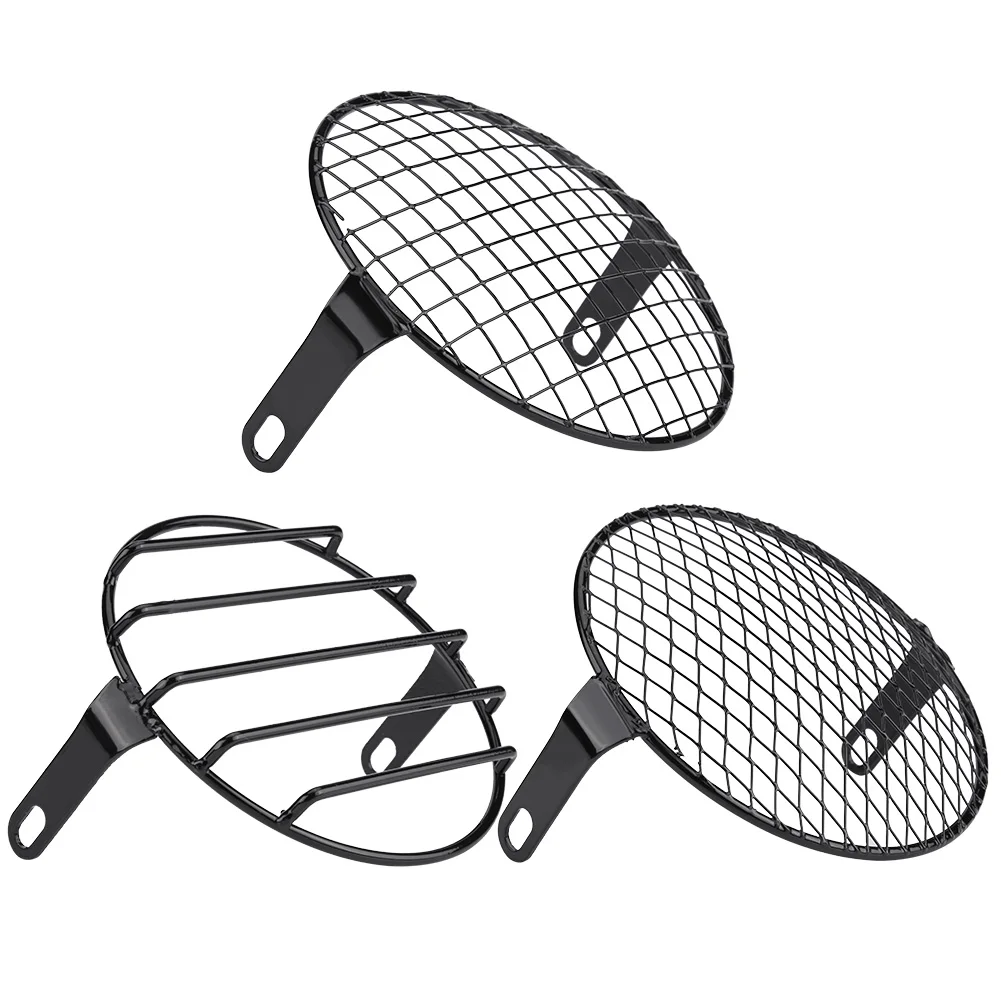 1Pc 6.5inch Motorcycle Headlight Grill Cover Accessories For Bobber/Chopper/Yamaha/Kawasaki/Suzuki