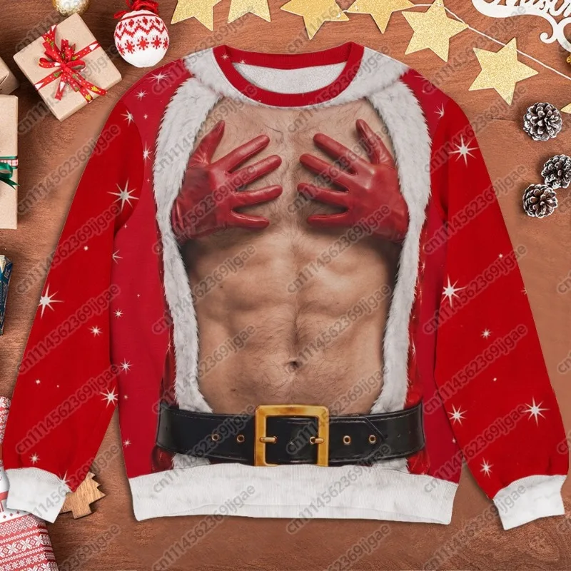 Fashionable Beer, Ugly Christmas Sweaters, Hip-hop Bar Parties, Men's and Women's Casual Pullovers, Beer Sports, Family Clothes