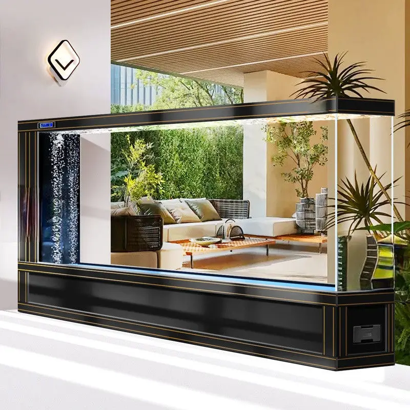

Ultra-white glass screen partition fish tank living room household no-change aquarium box ecological large new model