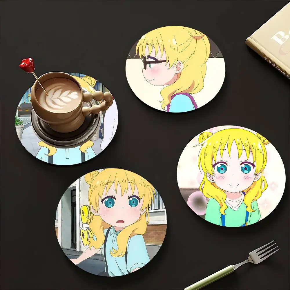 1pc Chloe Anime Characters Wooden Coaster Colour Printing Cup Mat Home Desk Decoration Gifts