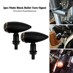 Motorcycle Bullet Turn Signals Light Black Indicators Blinker Lamp For Harley Sportster Touring Road King Dyna Softail Fat Boy