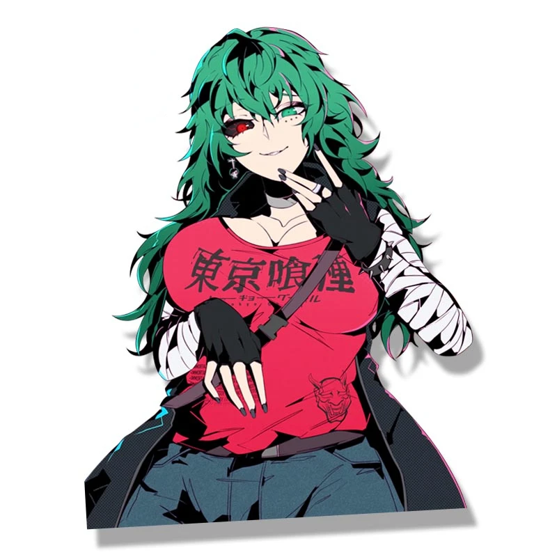 

Eto Yoshimura Streetwear Peeker Car Sticker Anime Tokyo Ghoul Decal Cartoon Peek Girl Window Sticker