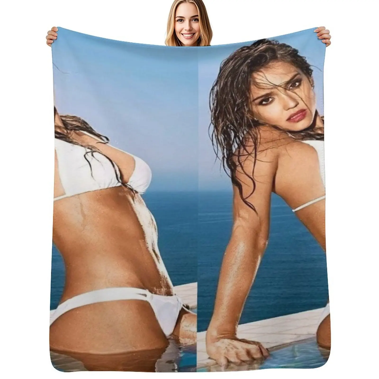 

jessica alba sexy Throw Blanket Warm Flannel Blanket for Couch Chair Bedroom