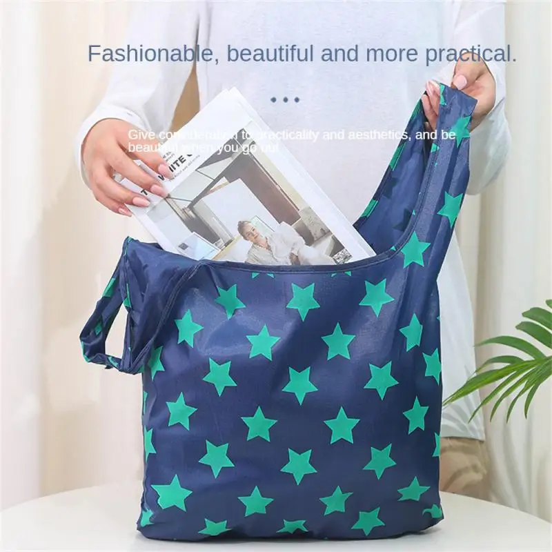 1PC Shopping Bag Eco-friendly Bag Hand Shoulder Grocery Bags Shoulder Market Portable Reusable Foldable Supermarket Shop Bags