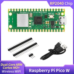 Raspberry Pi Pico W Wireless WiFi Module Dual-Core ARM Cortex MO+ RP2040 Microcontroller Development Board for Micro Python