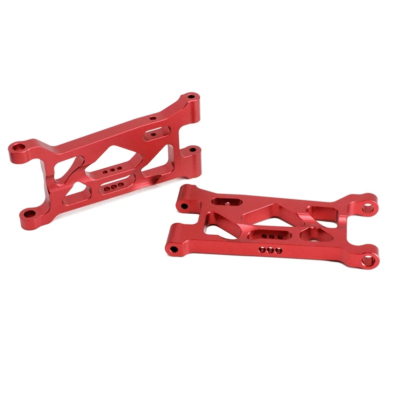 สวิงอาร์มมอเตอร์ไซค์ปีกนกด้านหน้าทำจากโลหะ2ชิ้นสำหรับ losi lasernut U4 4WD 1/10 mobil RC อุปกรณ์เสริมชิ้นส่วนอัพเกรด
