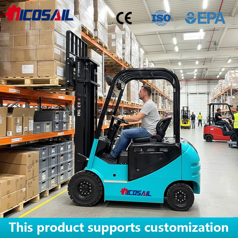 

1Ton Electric Forklift CE/Euro 5 Certified Mini Battery Forklift Truck Compact Counterbalance Forklift for Warehouse Indoor Use