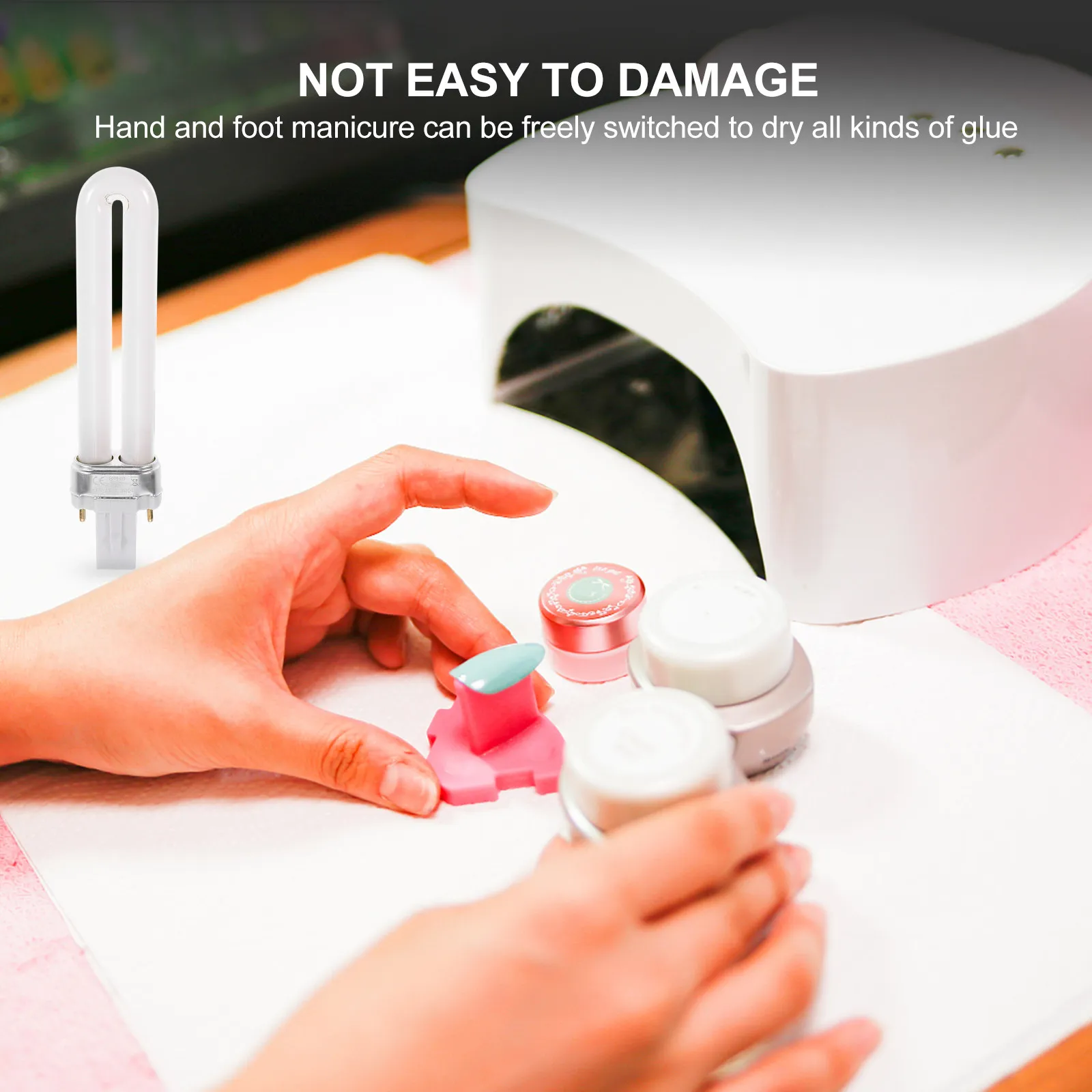 

Комплект из 4 УФ-ламп по 12 Вт для маникюрного аппарата, мягкий свет для полимеризации гель-лака, лампа для маникюра и нейл-арта, световая трубка для маникюра