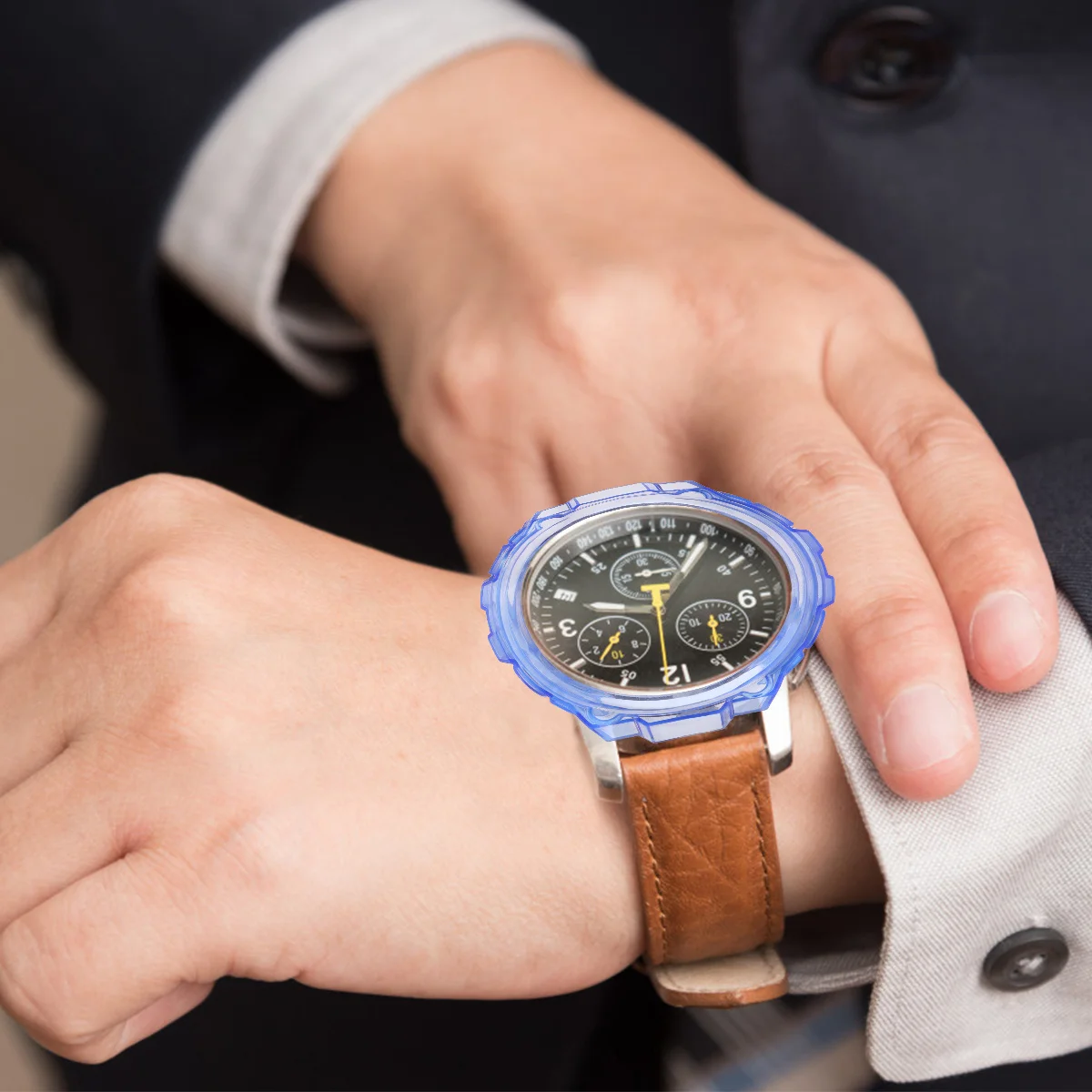 

Orange Tpu Smart Watch Protective Cover Full Protective Case Access Sensors Watch Case Wristbands Shell Wristbands Shell