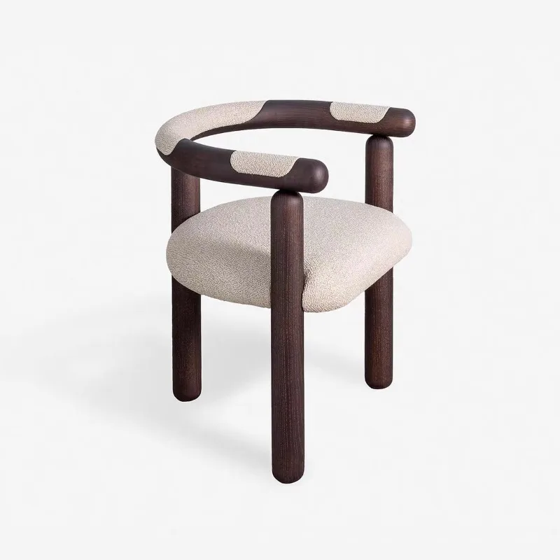 

Solid wood coffee chair modern minimalist design, armchair