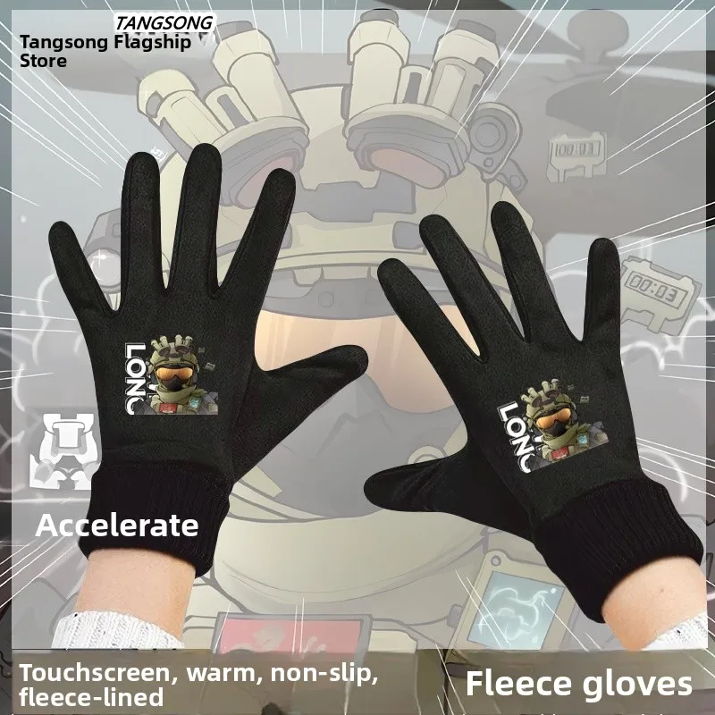 

Warm Fleece Lined Touchscreen Cycling Gloves Delta Operation Limited Edition Dragon Claw Shepherd Red Wolf Design Hall Song B...