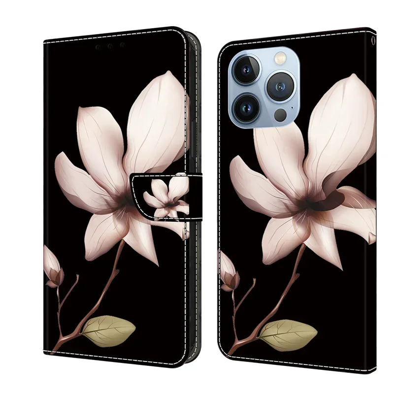 For iPhone 15 Plus Phone Case For iPhone 15 Pro Max Ultra 15Plus 15Pro Leather Cases Magnetic Flip Stand Cute Wallet Cover Capa