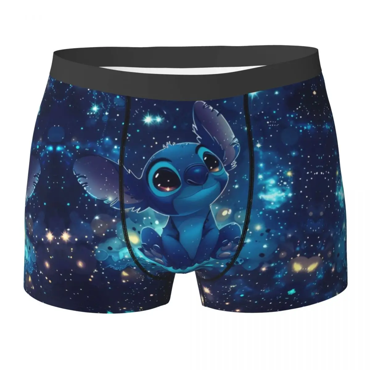 

Stitch And Angel Underwear Males Shorts Briefs Elastic Trunk Trenky Printed Plus Size Underpants