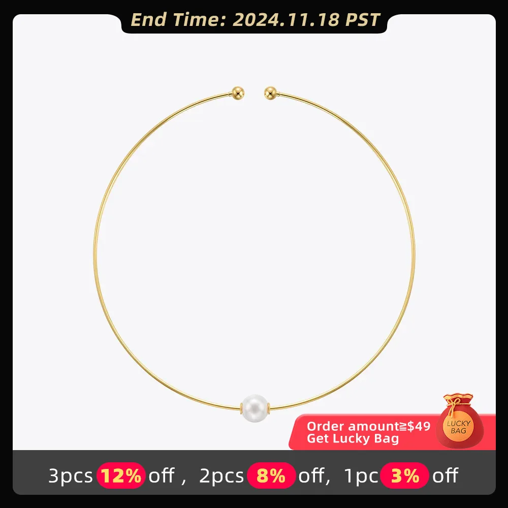 ENFASHION Kpop Pearl Choker Necklace For Women Gold Color Vintage Necklaces Collier Birthday Gift 2021 Fashion Jewelry P213262