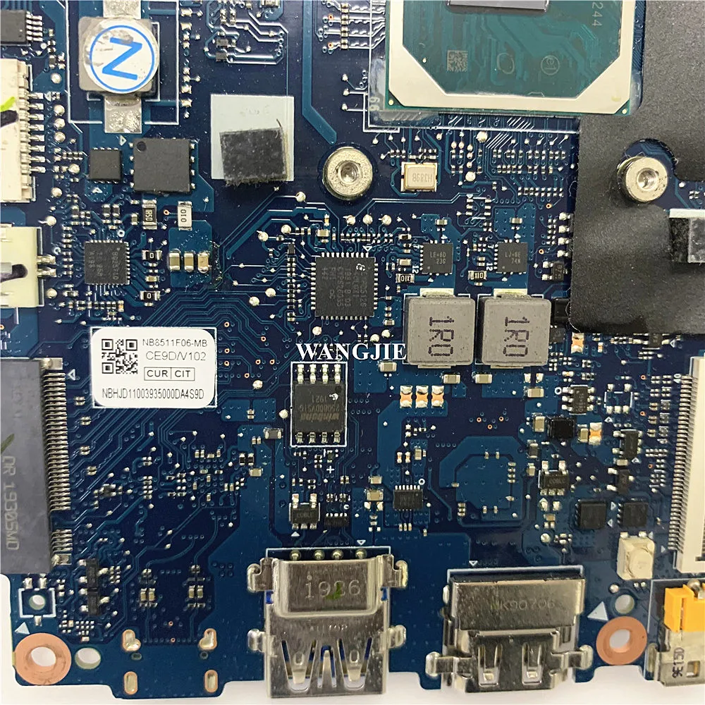 NB8511_PCB_MB_V4 لشركة أيسر سويفت 3 SF314-57 اللوحة الأم NBHJD11003 i7-1065G7 16G RAM MX250 2G الرسم يعمل بشكل جيد