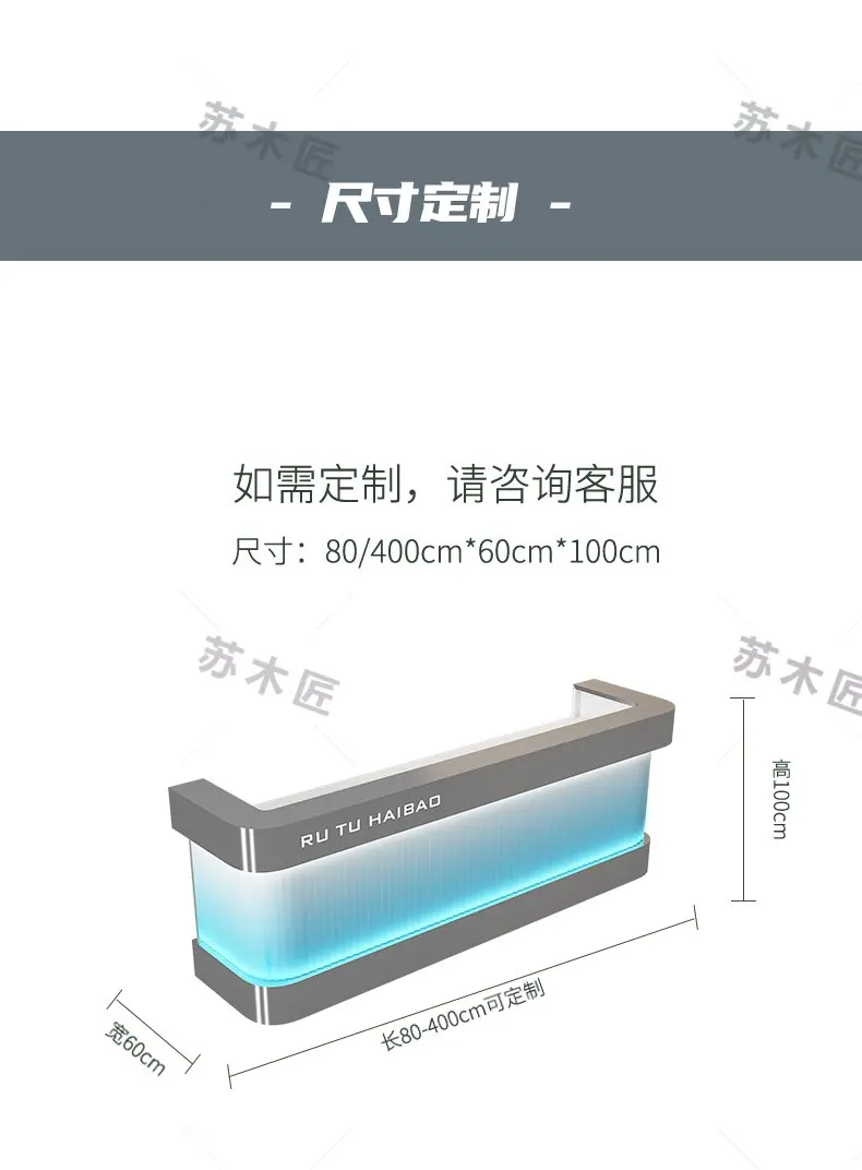 Design Blue Front Desk Reception Counter Modern U Shape Reception Desks Beauty Salon Clinic Mostrador Recepcion Office Furniture