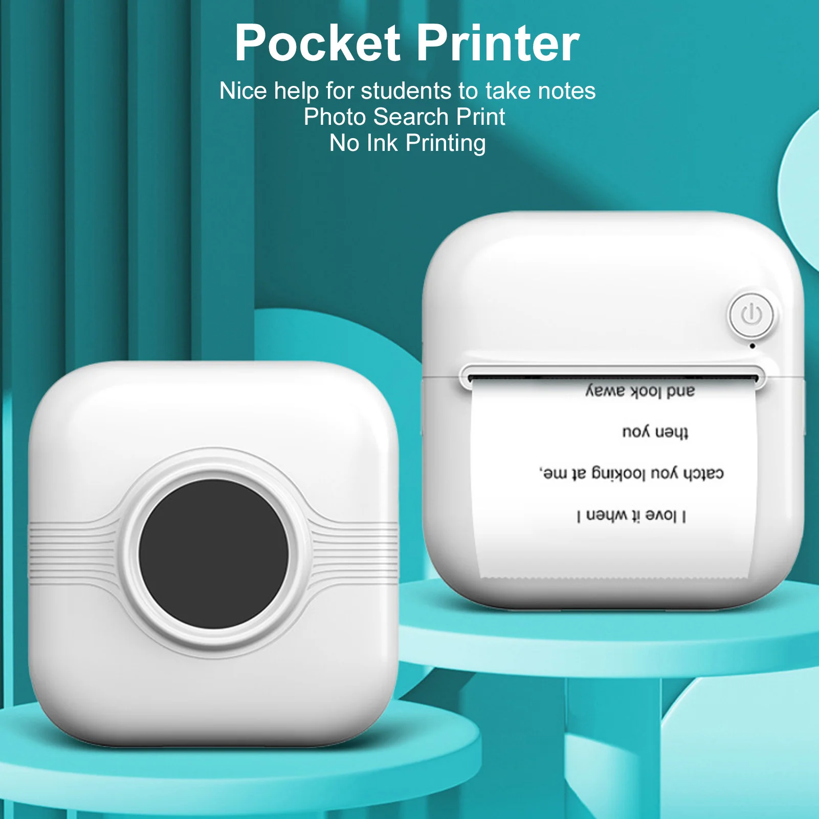 طابعة A33 بدون حبر طابعة حرارية محمولة 1000 مللي أمبير في الساعة من النوع C طابعة هاتف بلوتوث بدون حبر لملاحظات صور المجلات