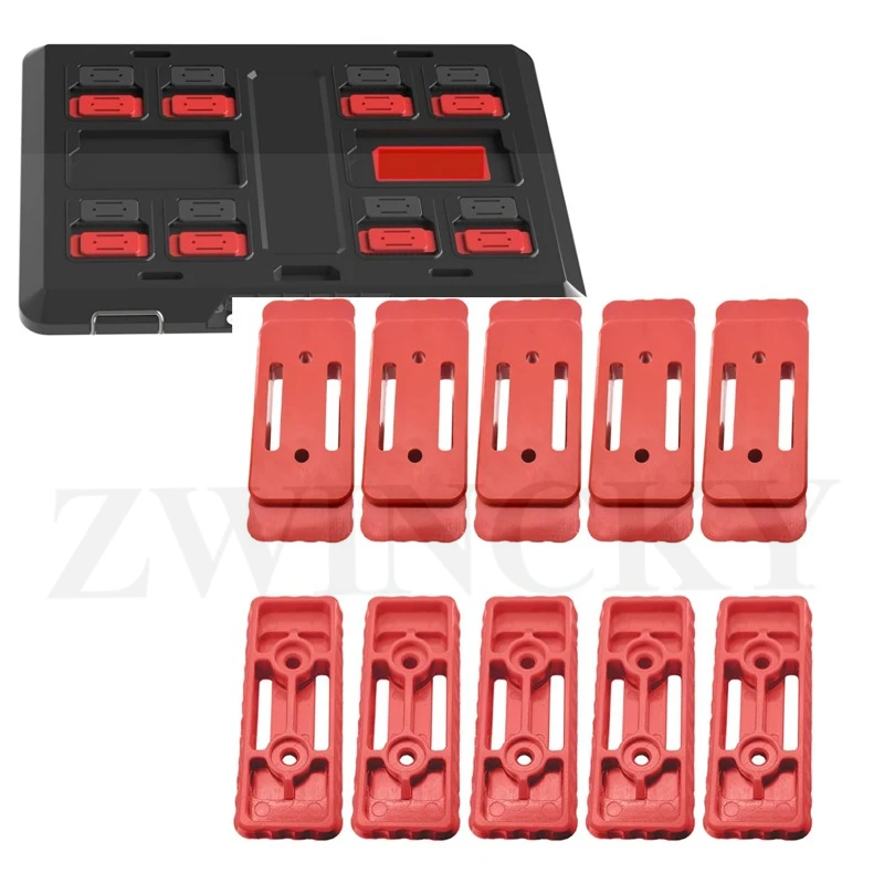 Pés de montagem com parafusos para acessórios Milwaukee Packout, sistema de montagem, peças para ferramentas elétricas, fácil instalação, 1/4/8 peças