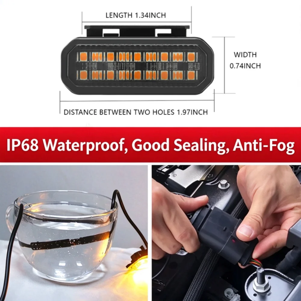 4PCS Suitable for SUBARU FORESTER/XV/OUTBACK/BRZ Center Grille Light Daytime Running light