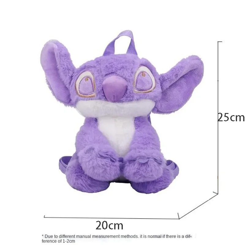 Disney New Lilo & Stitch Plush Toys Kawaii Plush Messenger Bag Girl Handbag Anime Stuffed Toys Children Cartoon Plushie Soft Bag