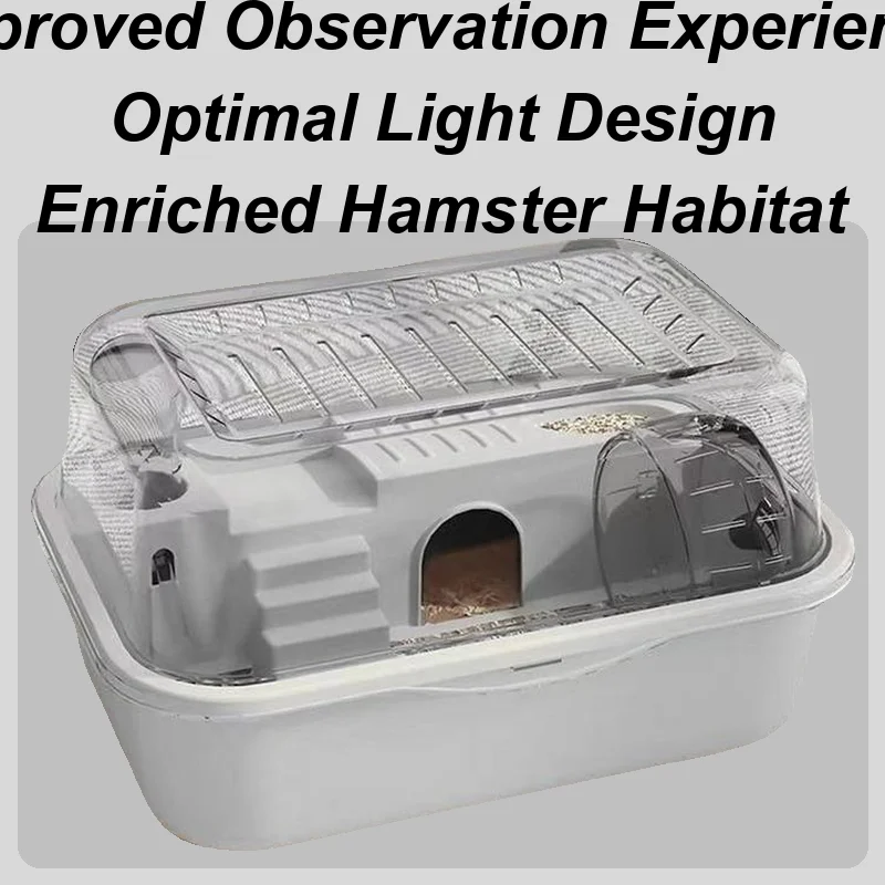

Cage For Hamsters Double-Layer Hamster Cage Silent Running Wheel Attached Small Animal For Chinchilla Bunny Gerbil Squirrel