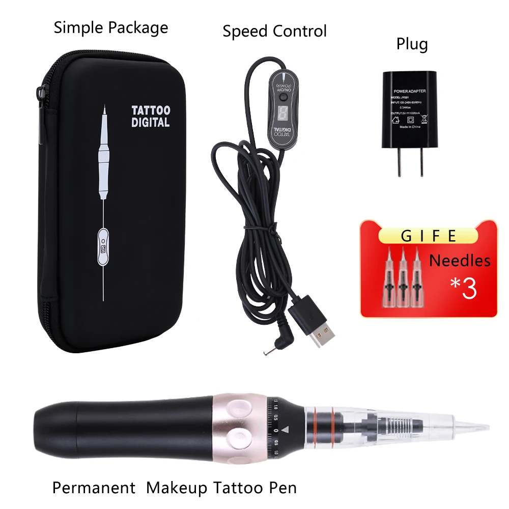 

Dermografo Permanent Makeup Machine LCD Microblading Supply Tattoo Pen Gun Kit For Eyebrow Lip Eyeliner