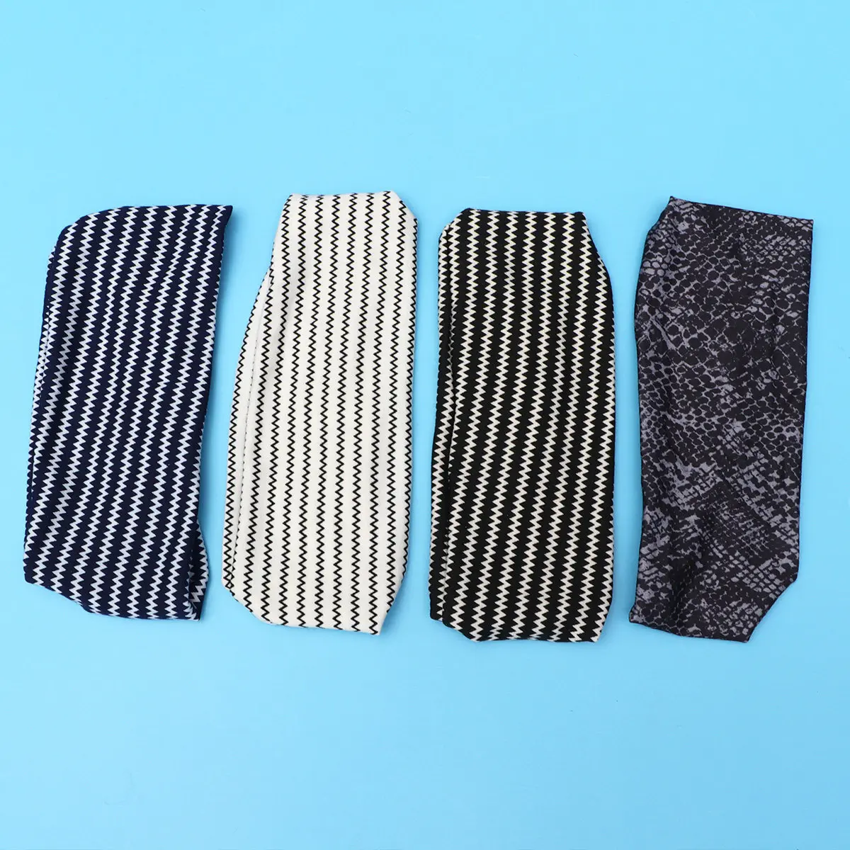 

4Pcs Yoga Hair Bands Elastic Headband Stretchy Breathable Sports Head Wrap for Women Fitness Running Hair Accessories