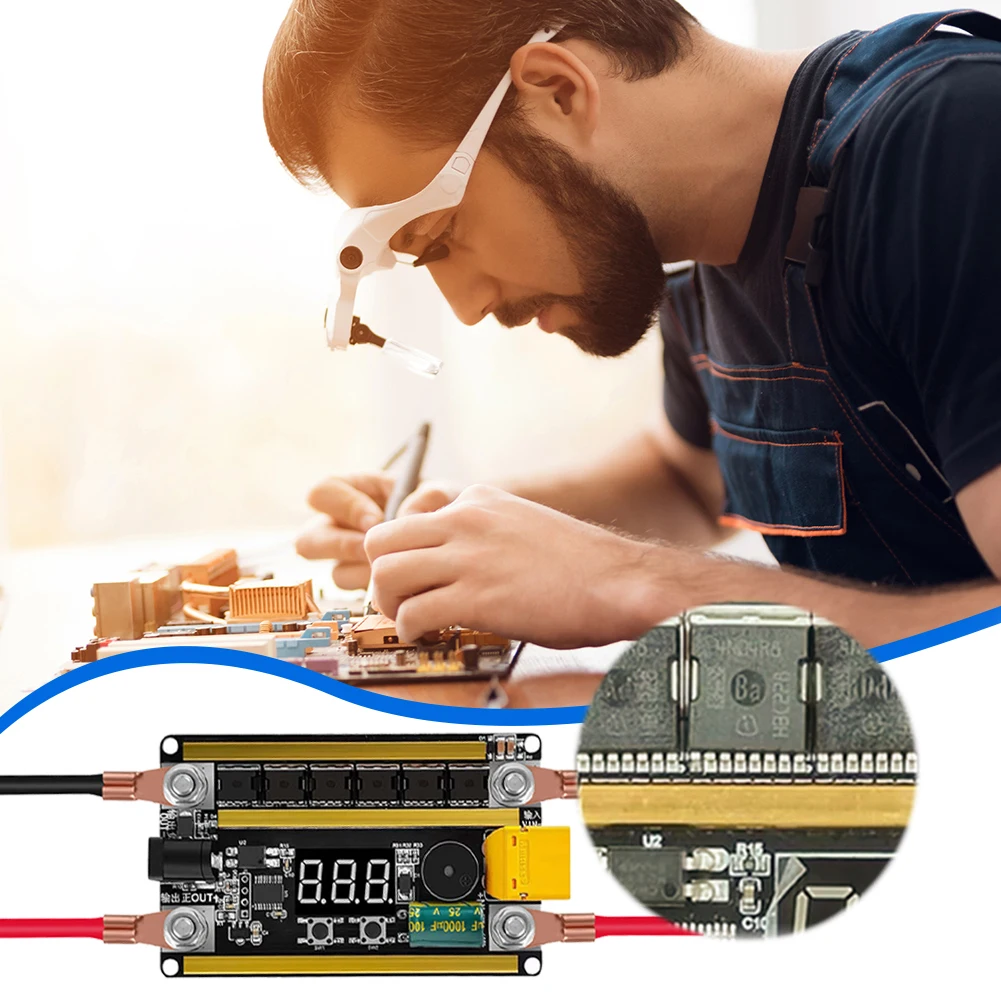 GX591 Welding Machine Control Board Digital Tube Display 12V Spot Welder PCB Circuit Board 99 Gears Adjustable for 18650 Battery