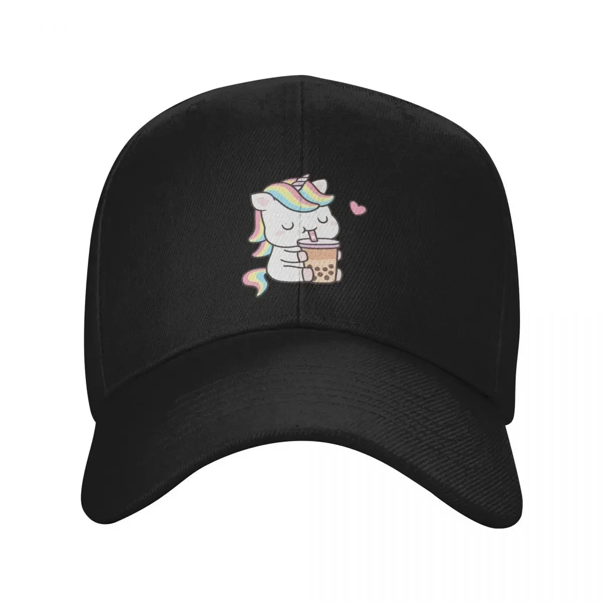 Cute Little Unicorn Love Boba Milk Tea Baseball Cap Brand Man cap sun hat Cosplay Women's Beach Outlet 2024 Men's