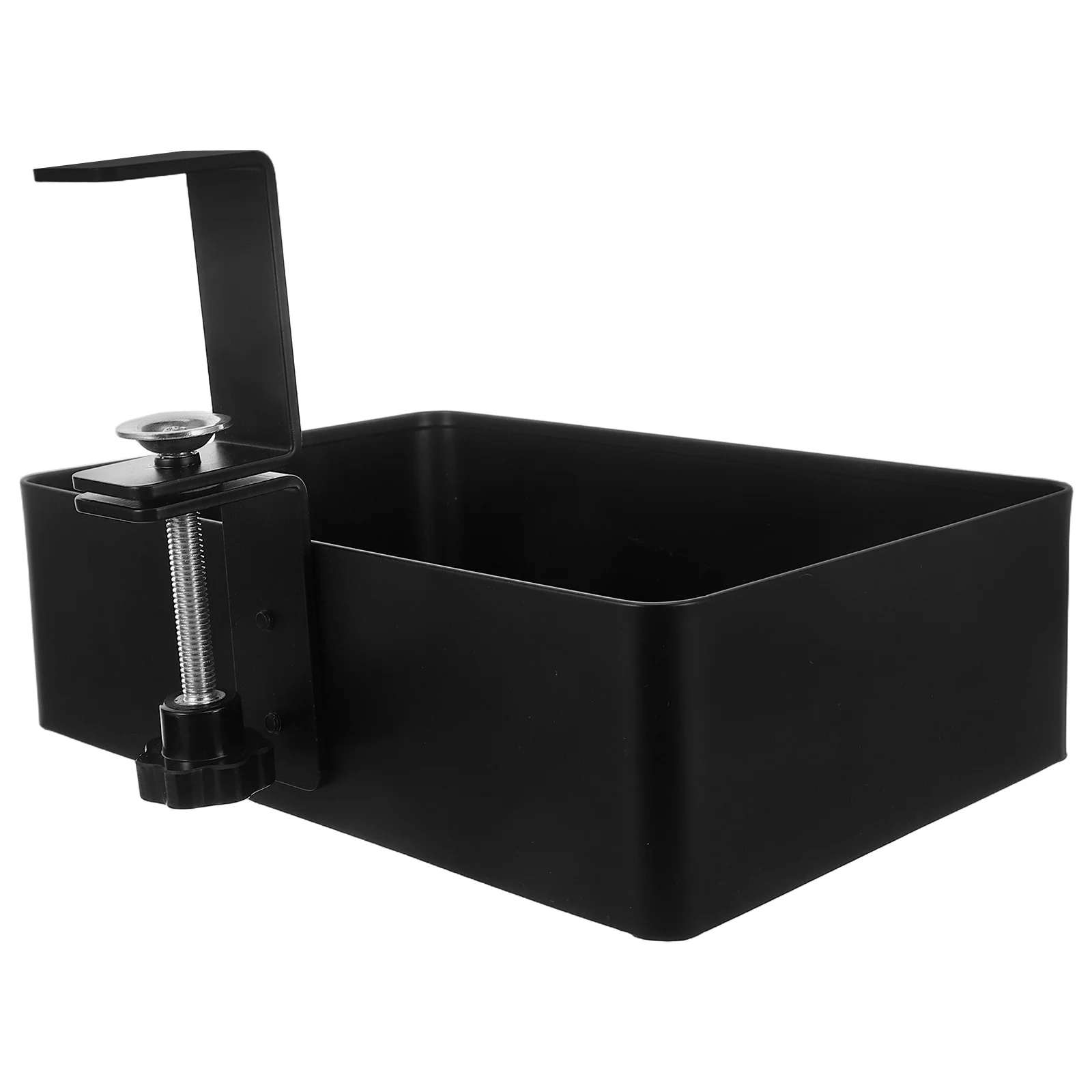 Suporte de armazenamento de mesa escondido braçadeira sob gaveta de mesa instalação sem broca prateleira de metal rotativa resistente para escritório de maquiagem