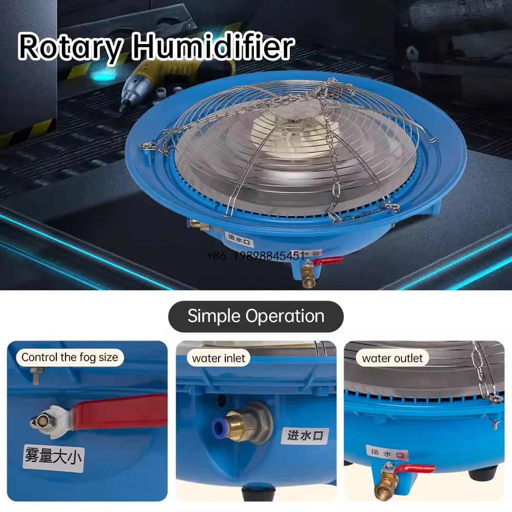 Agricultural Humidifier Mist System Atomizer Centrifugal Spray Fan Ice Mist Cooling Sprayers Plastic Coated Farm Poultry