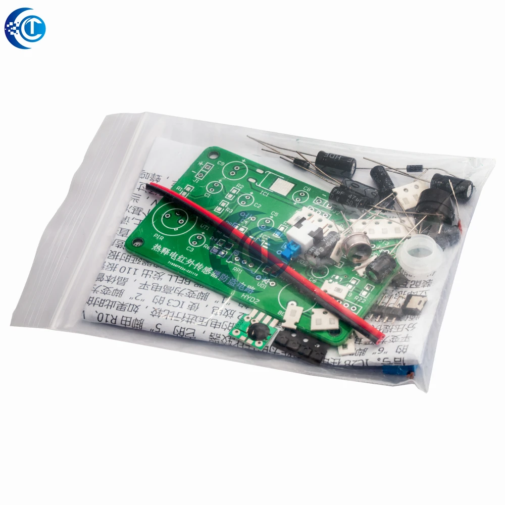 HC-SR501 PIR Sensor Kit, Pyroelectric Infrared Human Body Detector for Anti-Theft & Teaching Use