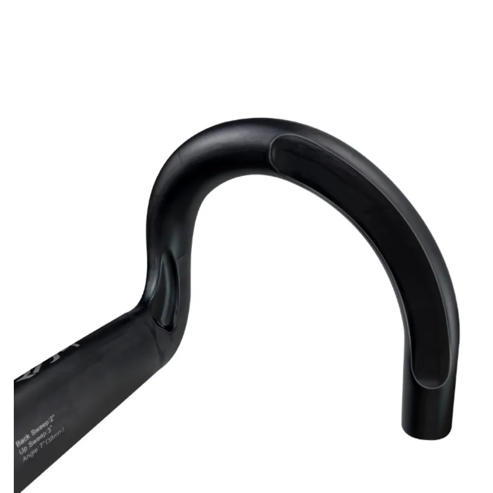 BUCKLOS Ultraleichter Fahrradlenker Vollcarbon Kompakter Dropbar, Interne Kabelführung UD Matt Fahrradlenker Fahrradzubehör – Detail 20